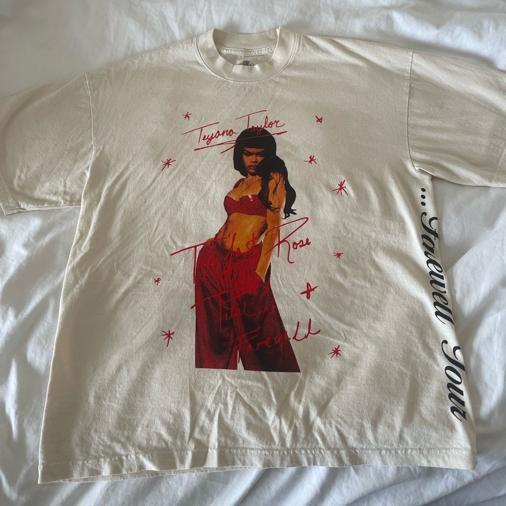 The Last Rose Petal Farewell Tour - Teyana Taylor Ivory Short Sleeve Tee…